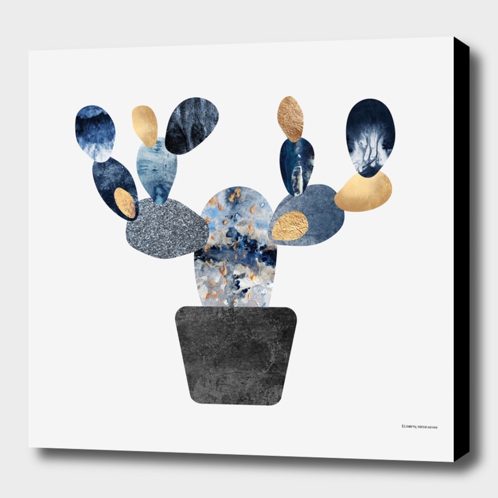 Blue & Gold Cactus by Elisabeth Fredriksson